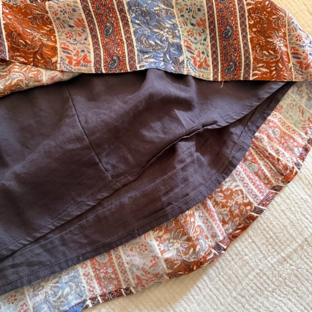 O'Neill Mini Blue and Brown Spaghetti Strap Dress, size Lg - Picture 6 of 9